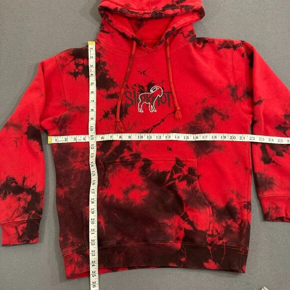 Brooklyn Projects Slipknot Tie Dye Hoodie Men's Small Red Pullover Made in USA - Picture 8 of 10